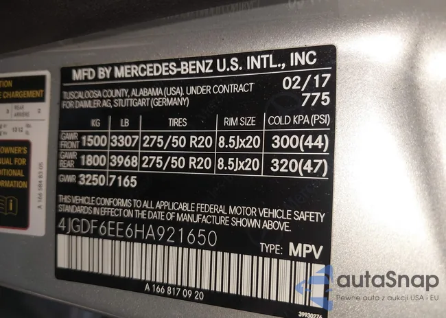 4JGDF6EE6HA921650: 43283035