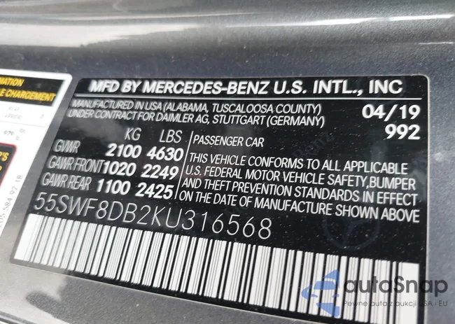 55SWF8DB2KU316568: 43283156