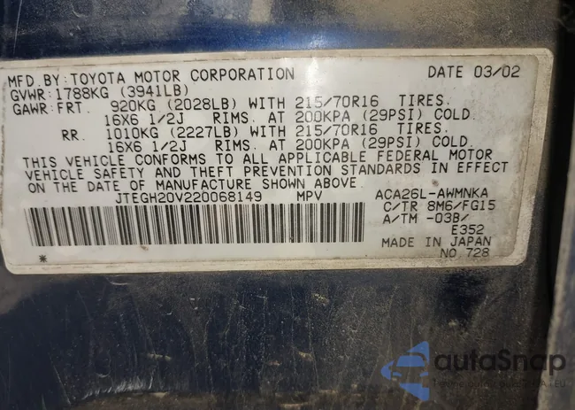 JTEGH20V220068149: 43283163