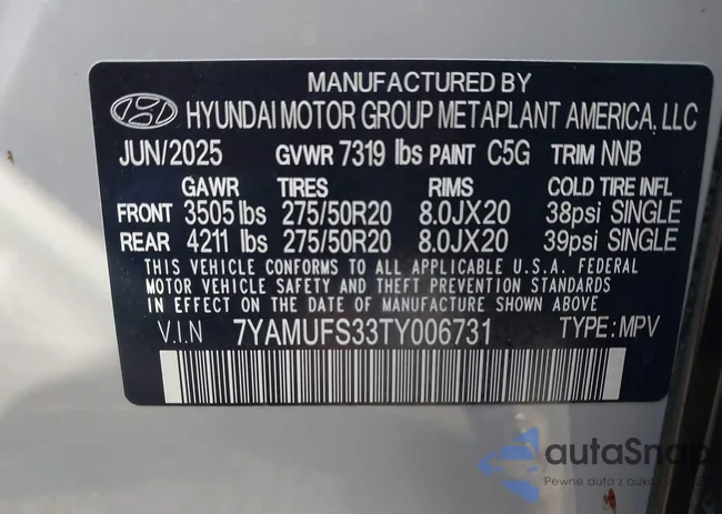 7YAMUFS33TY006731: 43283183