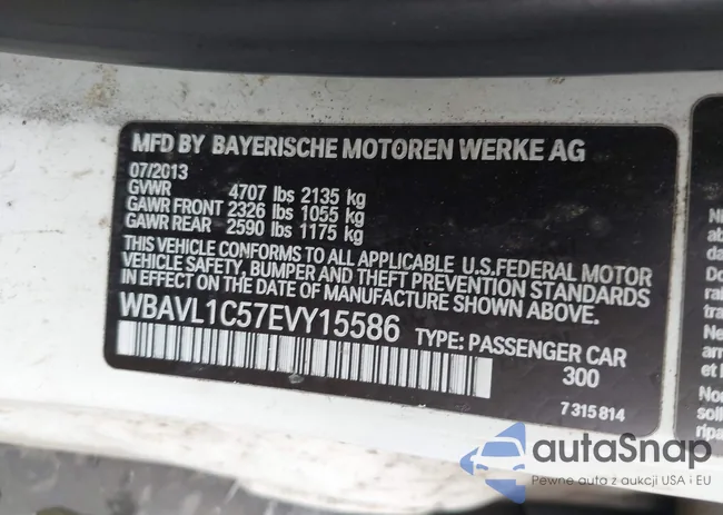 WBAVL1C57EVY15586: 43283215