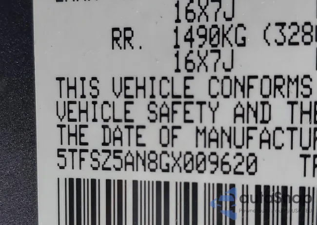 5TFSZ5AN8GX009620: 43283363