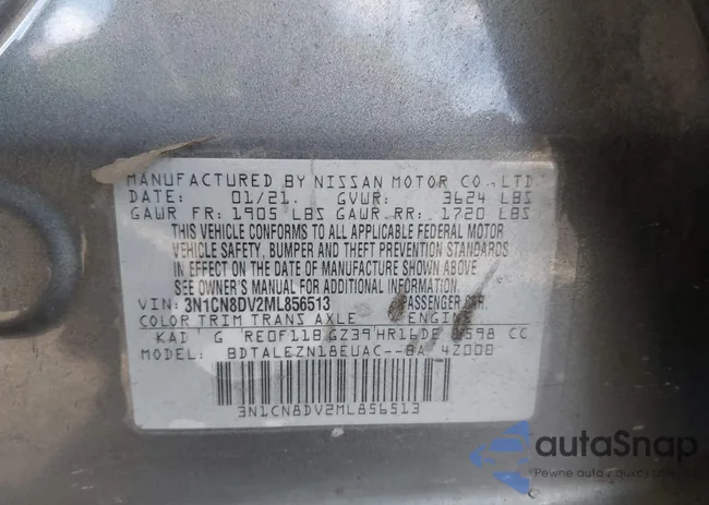 3N1CN8DV2ML856513: 43283377