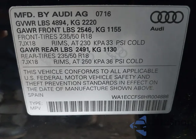 WA1ECCFS8HR004886: 43282425