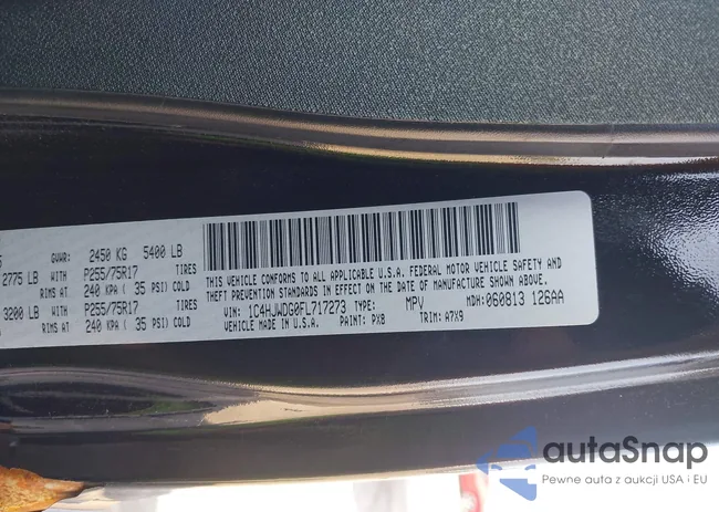 1C4HJWDG0FL717273: 43282430