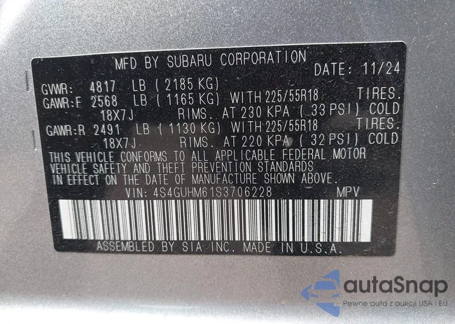 4S4GUHM61S3706228: 43282458