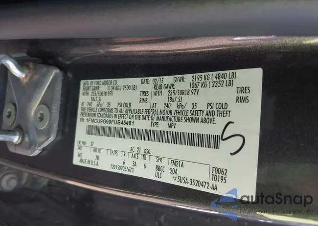 1FMCU9G99FUB45481: 43282467