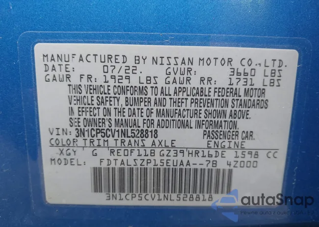 3N1CP5CV1NL528818: 43282522