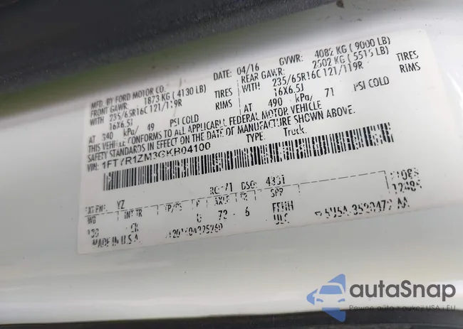 1FTYR1ZM3GKB04100: 43282701