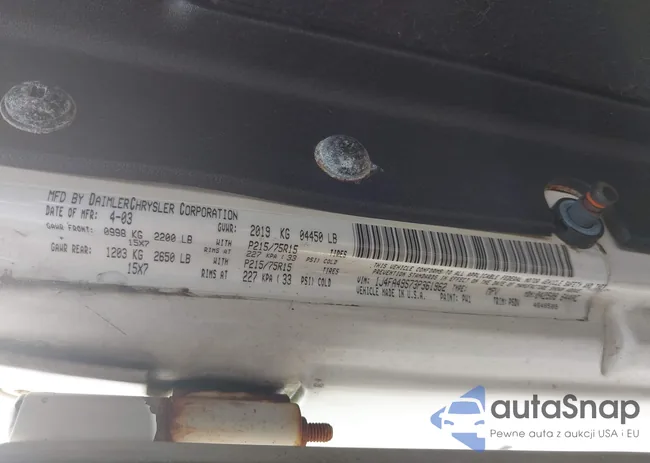 1J4FA49S73P361962: 43282704