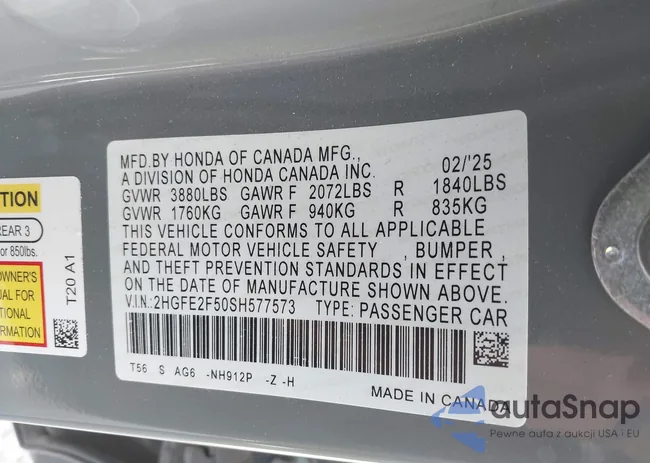 2HGFE2F50SH577573: 43282751