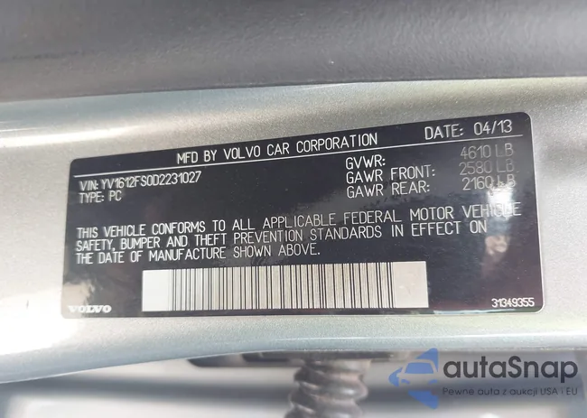 YV1612FS0D2231027: 43283882