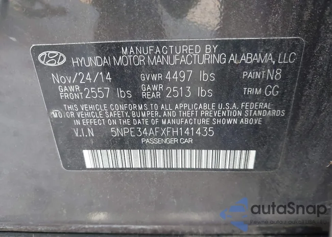 5NPE34AFXFH141435: 43283974