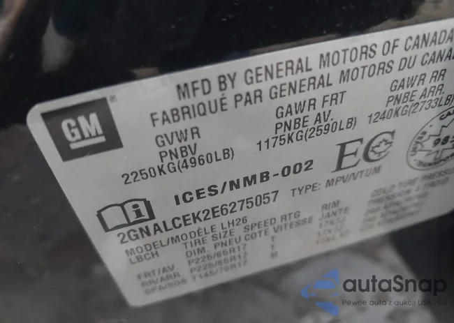 2GNALCEK2E6275057: 43284243