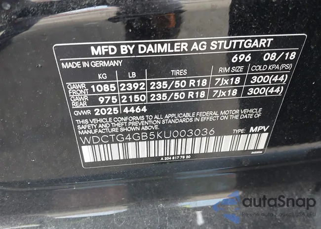 WDCTG4GB5KU003036: 43284264