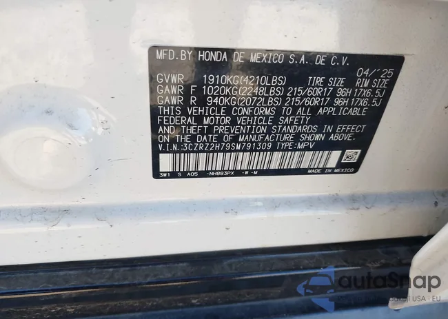 3CZRZ2H79SM791309: 43284308