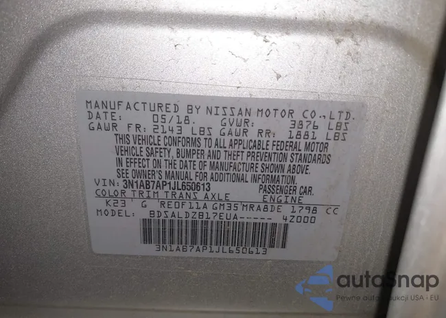 3N1AB7AP1JL650613: 43283507