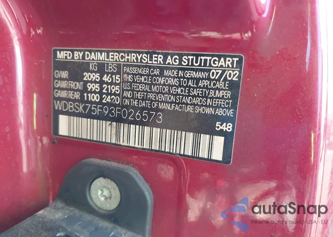 WDBSK75F93F026573: 43283564