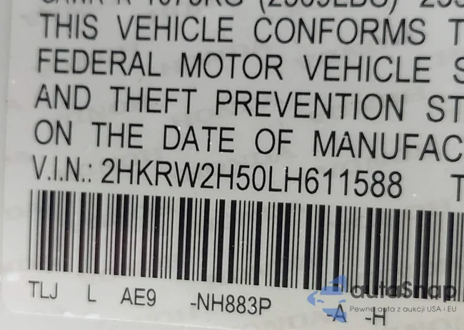 2HKRW2H50LH611588: 43283619