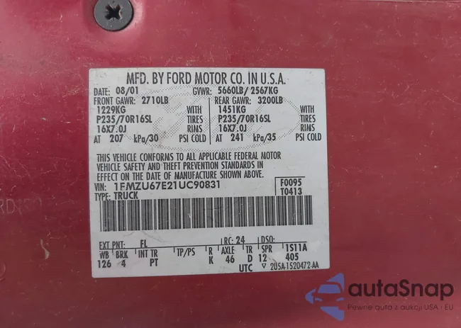 1FMZU67E21UC90831: 43283729