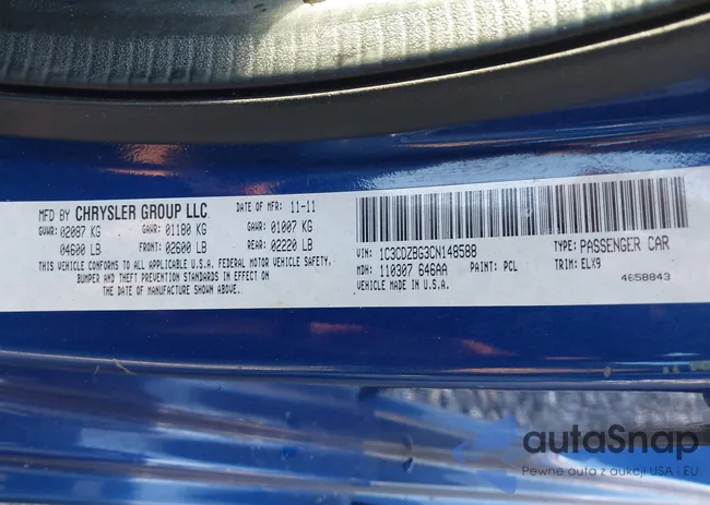 1C3CDZBG3CN148588: 43284805