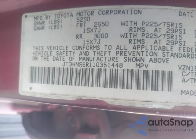 JT3HN86R110351448: 43285024