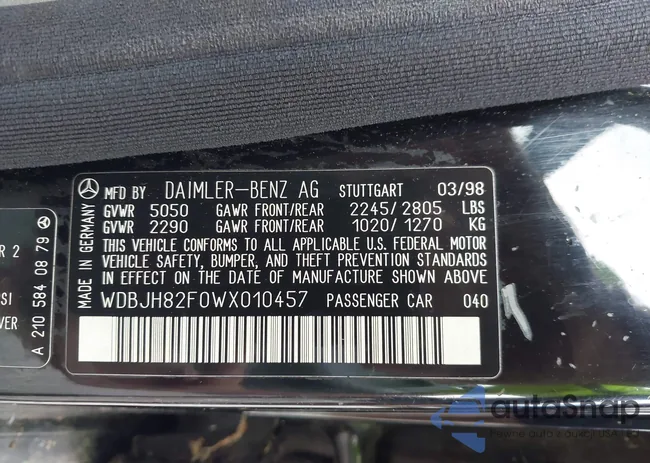 WDBJH82F0WX010457: 43285058