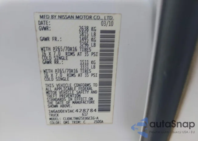 1N6AD0EV3AC428784: 43285106