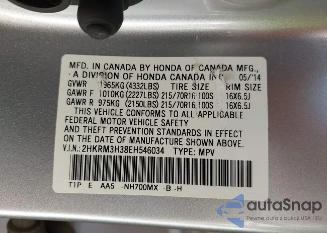 2HKRM3H38EH546034: 43285214