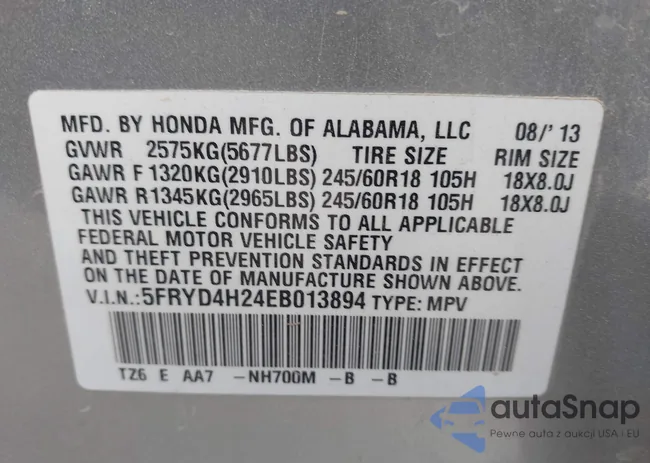 5FRYD4H24EB013894: 43285244