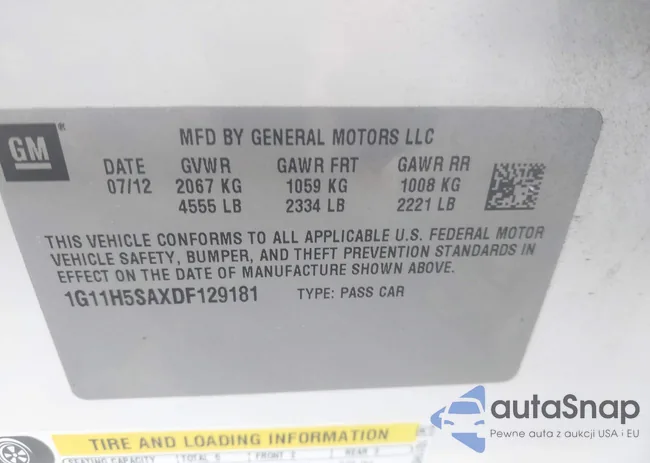 1G11H5SAXDF129181: 43285271