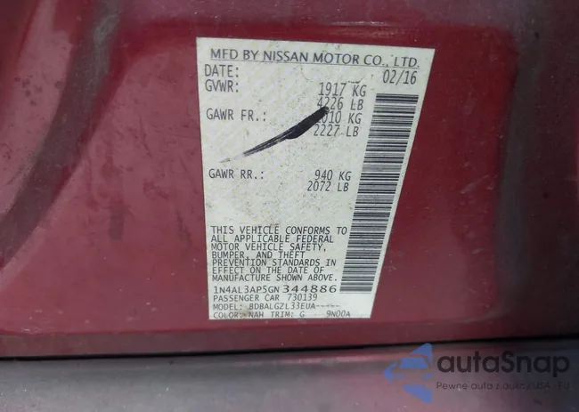 1N4AL3AP5GN344886: 43285377