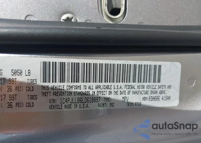 1C4PJLLB6LD618897: 43284537