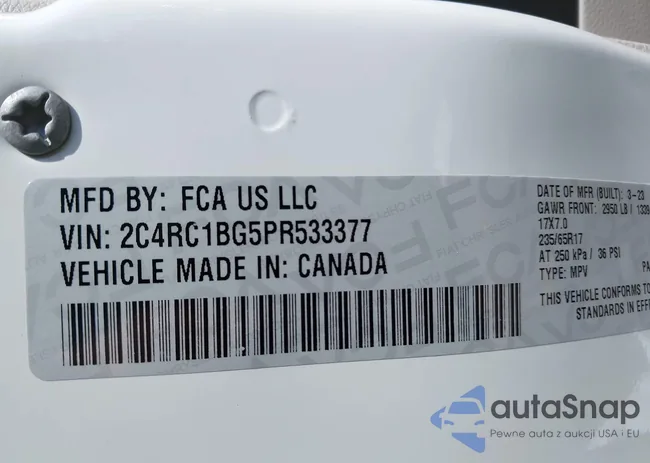 2C4RC1BG5PR533377: 43285807