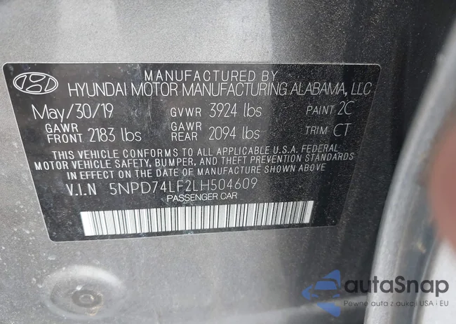 5NPD74LF2LH504609: 43285814