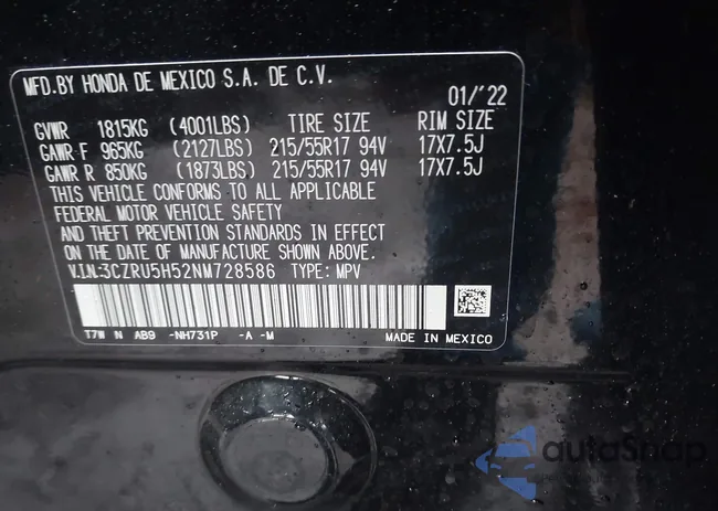 3CZRU5H52NM728586: 43285881