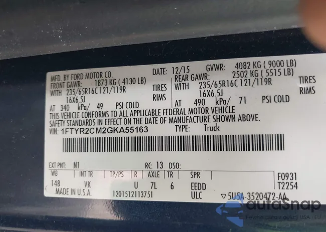 1FTYR2CM2GKA55163: 43285985