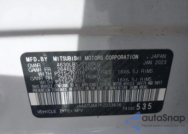 JA4ATWAA0PZ046854: 43286013