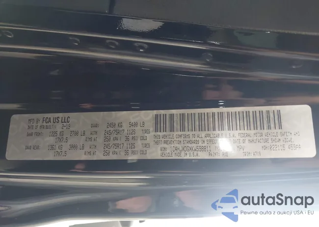 1C4HJXDGXKW598811: 43286017