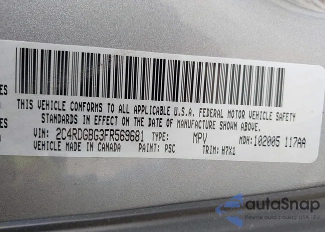 2C4RDGBG3FR569681: 43286086