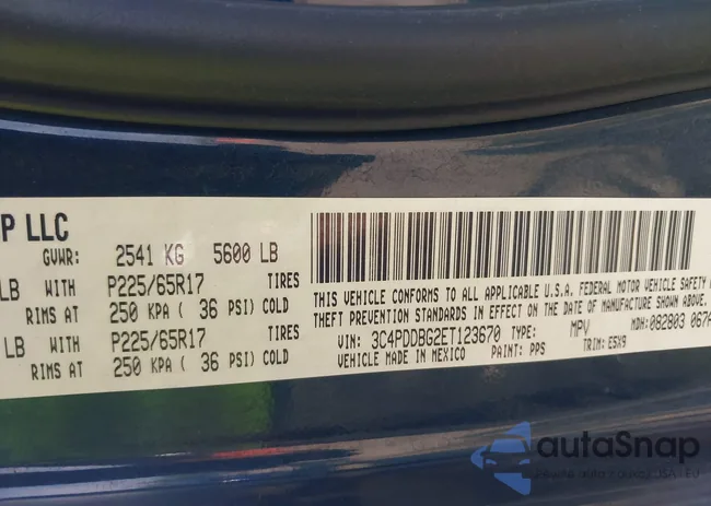 3C4PDDBG2ET123670: 43286167