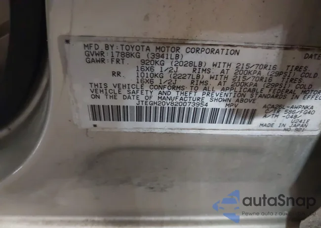 JTEGH20V820073954: 43286173