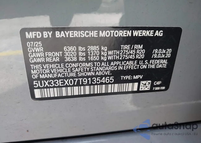 5UX33EX07T9135465: 43286217