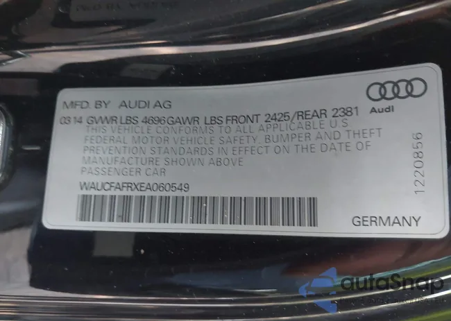 WAUCFAFRXEA060549: 43286219