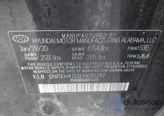 5NPEH4J23LH030297: 43286222