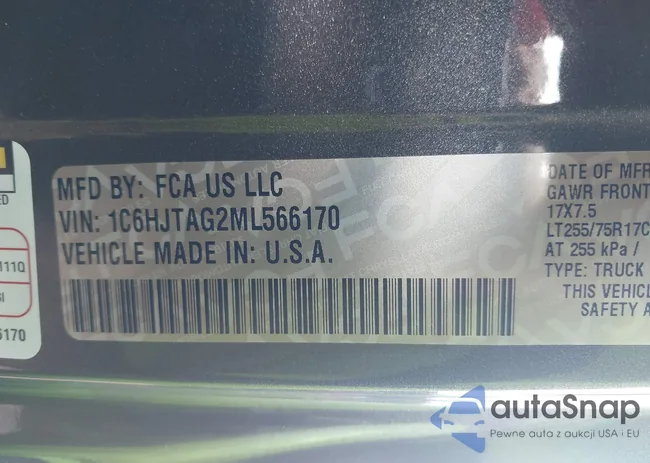 1C6HJTAG2ML566170: 43286238