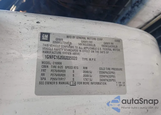 1GNFC16J58J225020: 43286322