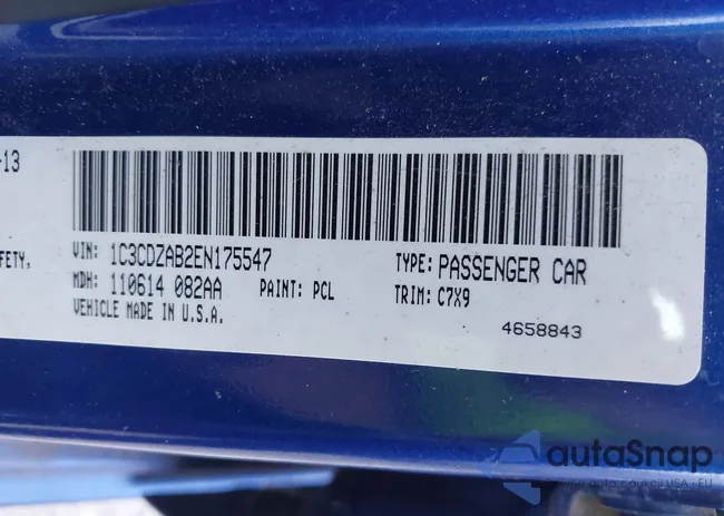 1C3CDZAB2EN175547: 43286334
