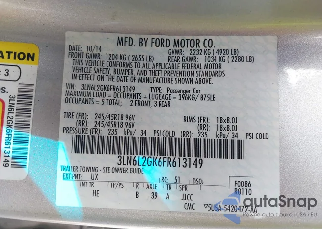 3LN6L2GK6FR613149: 43286380