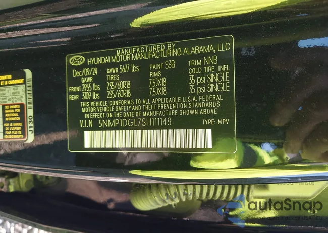 5NMP1DGL7SH111148: 43285529